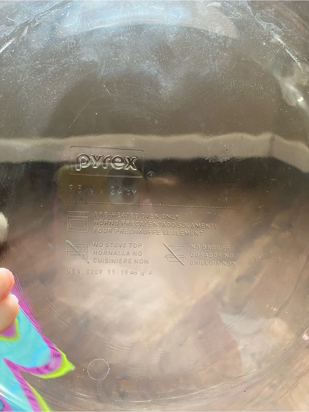 Pyrex Transparent Glass Pie Plate